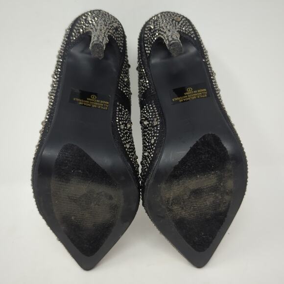 Delicacy Belinda Pointy Toe Rhinestones Slip-On High Heels Womens Size 7 - Picture 7 of 8